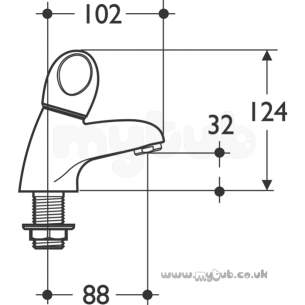 Armitage Shanks Domestic Brassware -  Armitage Shanks Accolade S7018 3/4 Inch Bath Pillar Taps Cp