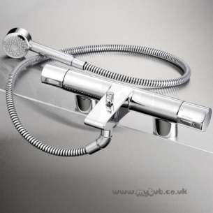 Ideal Standard Brassware -  Ideal Standard Active A4054 Two Tap Holes Therm Bath Shower Mixer
