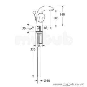 Ideal Standard Brassware -  Ideal Standard Waterways E6715 M/flow B/mixer Swivel Chrome Plated Obsolete