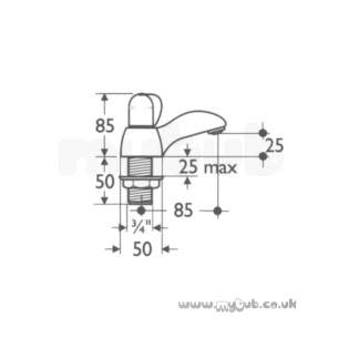 Ideal Standard Brassware -  Ideal Standard Waterways Cd E0665 Bath Taps Pair Cp