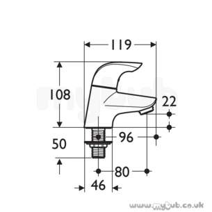 Ideal Standard Brassware -  Ideal Standard Ceraplan New B7884 1/2 Inch Basin Pillar Taps