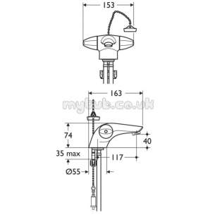 Ideal Standard Brassware -  Ideal Standard Ceraplan Disc B8243 Basin Mono Cp