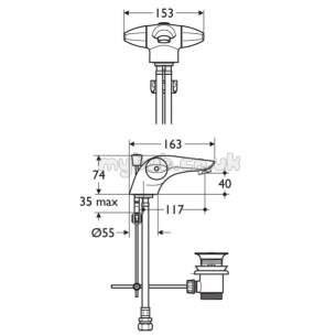 Ideal Standard Brassware -  Ideal Standard Ceraplan Disc B8242 Basin Mono/puw Chrome Plated Special B8242aa