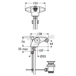 Ideal Standard Brassware -  Ideal Standard Ceraplan Disc B8245 Bidet Mixer/puw Cp B8245aa