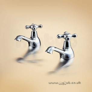 Ideal Standard Brassware -  Ideal Standard Kingston E6055 Bath Pillar Taps Pair Cp