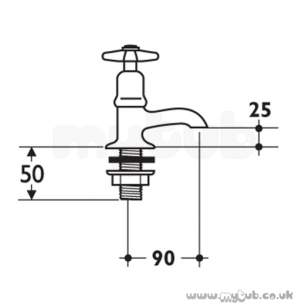 Armitage Shanks Commercial Brassware -  Armitage Shanks Alterna 2 S7158 Bath Tap Chrome Plated 0.75 Inch