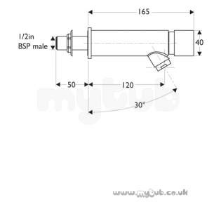 Armitage Shanks Commercial Brassware -  Armitage Shanks Avon S7241 W/mtd Non Conc Bib Tap C/p S7241aa