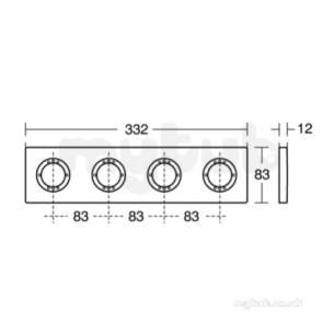 Ideal Standard Showers -  Ideal Standard A1507aa Archimod Faceplate 4 Hole