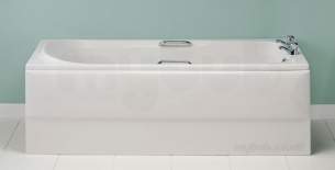 Ideal Standard Acrylic Baths -  Ideal Standard Baronet 1700 X 700 Tg Bath Plus Chrome Plated Grips White