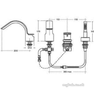 Ideal Standard Sottini Brassware -  Ideal Standard Artefact Bsh Mixer Rim Mtd Chrome Sl 3h A3669aa