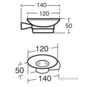 Ideal Standard Sottini Sundries -  Ideal Standard Artefact Sp/dish Chrome A3674aa