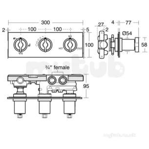 Ideal Standard Brassware -  Ideal Standard Silver A4792 Shower C/w Kit2 No Logo Cp A4792aa