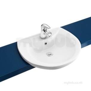 Lecico Sanitaryware -  Atlas 500 Semi Recessed Basin Wh Aswhsr50ba1