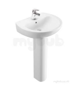 Lecico Sanitaryware -  Atlas Round 550 Cloakroom Basin Wh