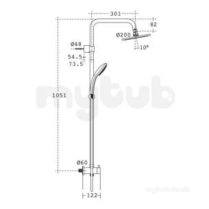 Ideal Standard Showers -  Ideal Standard Rain Dual Shower Kit M1 For Exp Shower A5691aa