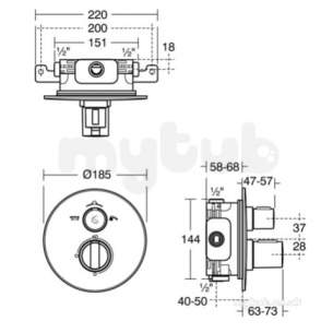 Ideal Standard Showers -  Ideal Standard Easybox Bi Therm Bsm With Rnd Faceplate A5879aa