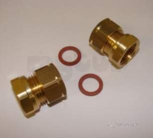Ideal Standard Grips and Levers -  Ideal Standard Straight Couplers Short 2 Pcs A962499nu