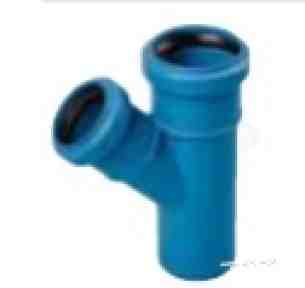 Polypipe Terrain Hdpe -  Acoustic Db12 50mm X 40mm Red Branch 45deg