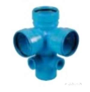 Polypipe Terrain Hdpe -  Acoustic Db12 110mm Corner Boss Bran Pvc