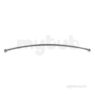 Croydex Shower Curtains and Rails -  Premium Telescopic Curved Rod Ad108541