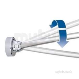 Croydex Shower Curtains and Rails -  Curved / Rotator Premier Rod Ad179441