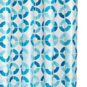 Croydex Shower Curtains and Rails -  Croydex Mosaic Rings Shower Curtain