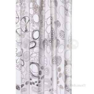 Croydex Shower Curtains and Rails -  Abstract Peva Shower Curtain Ae287815