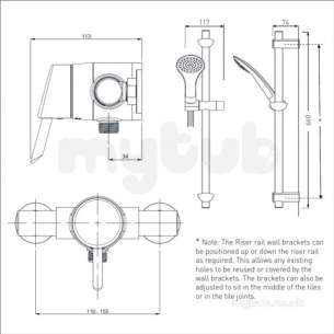 Bristan and Evo Showers Kits -  Bristan Acute Seq Ev Mixer And Kit