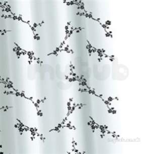Croydex Shower Curtains and Rails -  Croydex Blossom Shower Curtain Af286021