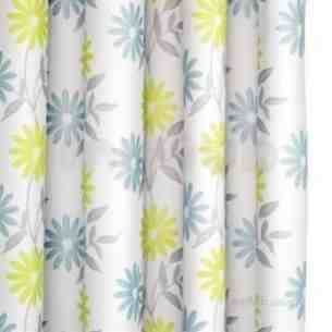 Croydex Shower Curtains and Rails -  Croydex Scribble Flower Shower Curtain