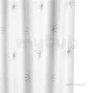 Croydex Shower Curtains and Rails -  Croydex Stellar Shower Curtain Af584740