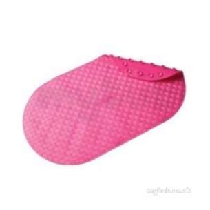 Croydex Bathroom Accessories -  Basket Weave Pvc Bath Mat Pink Ah310423