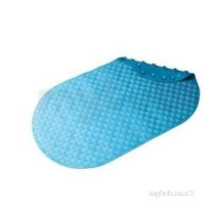 Croydex Bathroom Accessories -  Basket Weave Pvc Bath Mat Blue Ah310424