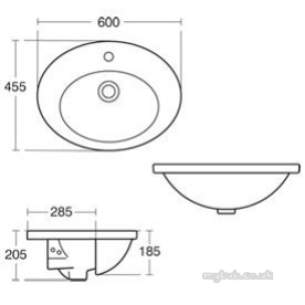 Ideal Standard Sottini Ware -  Ideal Standard Alchemy E9971 600mm One Tap Hole Semi-countertop Basin White