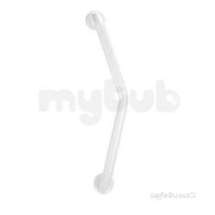 Croydex Bathroom Accessories -  60cm White Angled Grab Bar Ap501322