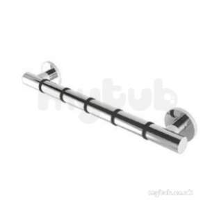 Croydex Bathroom Accessories -  400mm Chrome Grab N Grip Str Grab Bar Ap530641