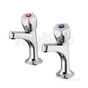 Ideal Standard Brassware -  Sandringham 21 B9872 Std H/neck Sink Taps Cp B9872aa