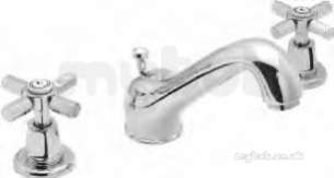 Deva Brassware -  Artesian Gold Deck Mtd 3 Hole Basin Mixer