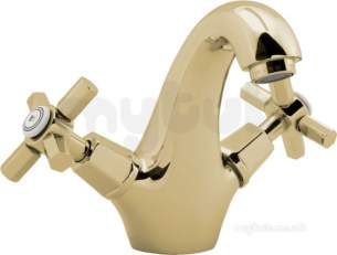 Deva Brassware -  Artesian Gold Mono Basin Mixer With Puw