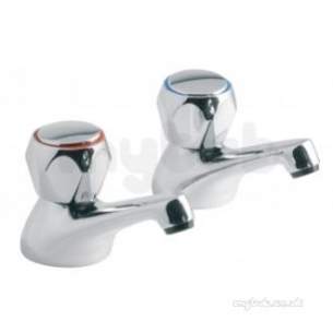Vado Brassware -  Astra Basin Pillar Taps C/w Ceram Disc Val