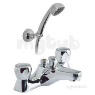 Vado Brassware -  B/shower Mixer Deck Mounted Plus Shower Kit