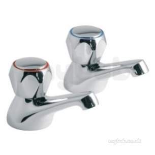 Vado Brassware -  Astra Bath Pillar Taps C/w Disc Valves