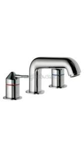 Aqualisa Axis Brassware -  Axis Ax0263 Bath 3h Deck Mtd Tap Set Cp