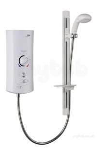 Mira Showers -  Mira Advance 9.8 Kw White Chrome Plated