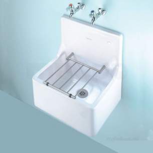 Armitage Shanks Commercial Sanitaryware -  Armitage Shanks Alder S0473 Sink 51x38 Ftgs Legs And Bearers