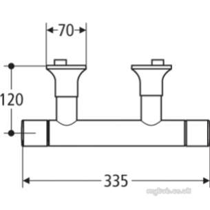 Ideal Standard Art and Design -  Ideal Standard Alfiere N9788 Exp Manual Shower Mix Valve Cp