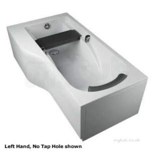 Twyfords Acrylic Baths -  All Offset Family Bath 1700x750 Left Hand Complete 0 Tap Ta8720wh