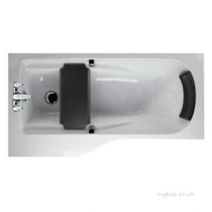 Twyfords Acrylic Baths -  All Offset Family Bath 1700x750 Left Hand Complete 2 Tap Ta8722wh