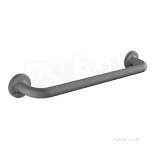 Twyfords Commercial Sanitaryware -  Avalon Support Grab Rail 600mm Long-concld Ftgs-grey Av4902gy