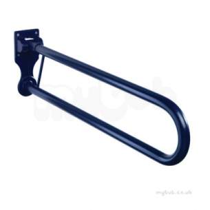 Doc M Pack -  Avalon Hinged Support Rail No T/roll Holder-blue Av4911be